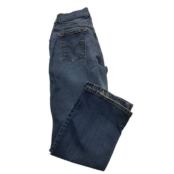 Levis 550 Red Tab Jeans Womens 12P Relaxed Bootcut Stretch Mid Wash Streetwear - Picture 7 of 11